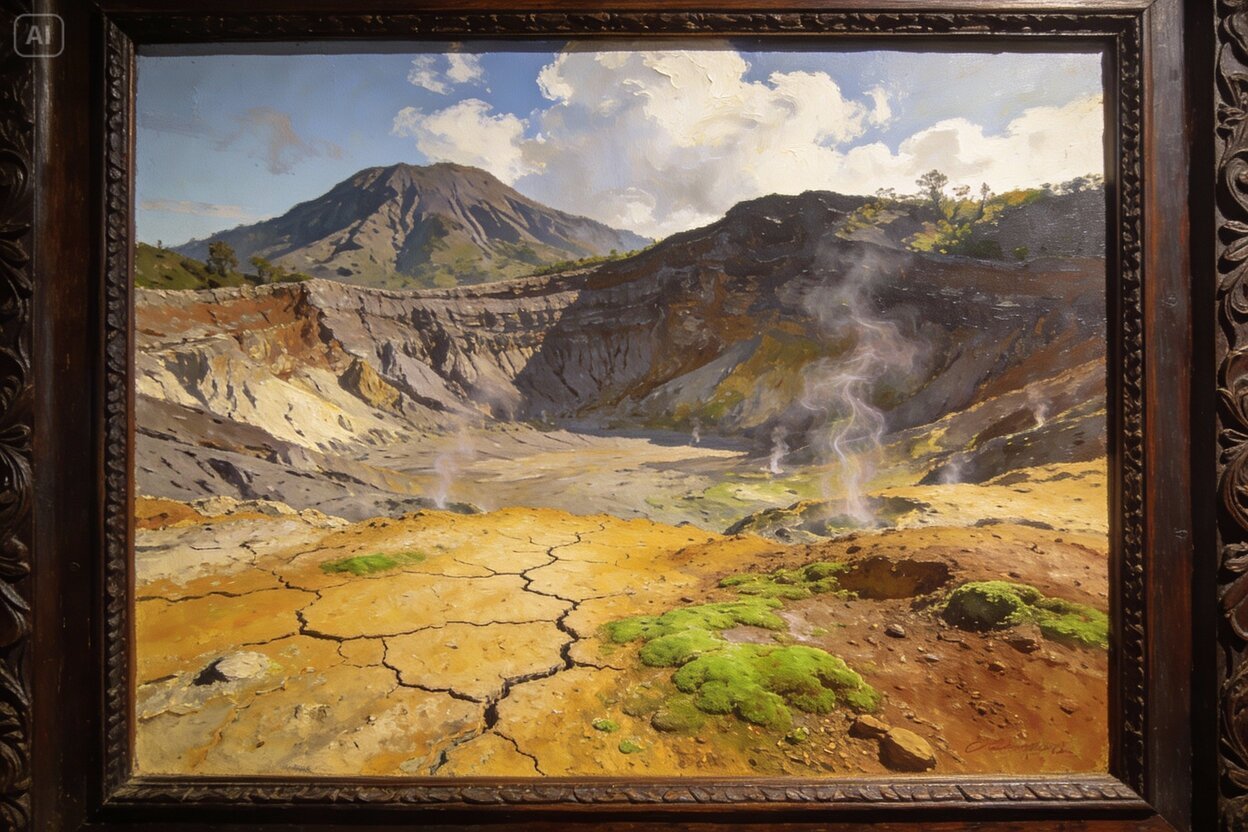 Lukisan Pemandangan Alam Nuansa Sejuk